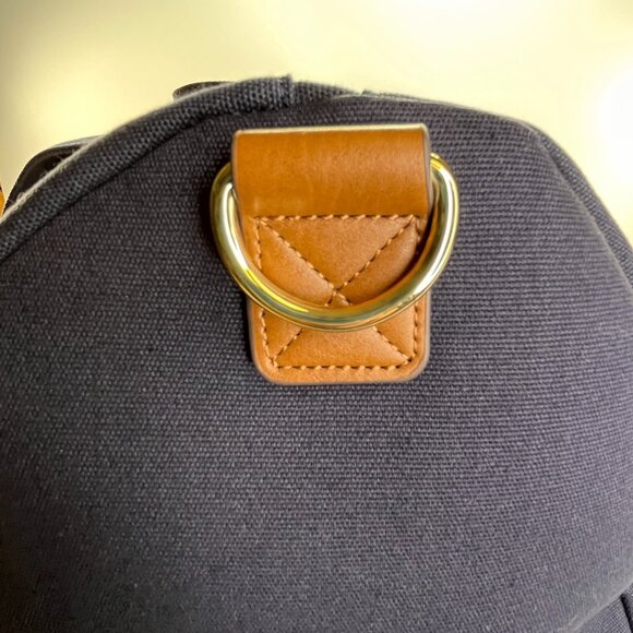 Tommy Hilfiger Duffle Bag Colorblock Navy Red White Canvas Gym Travel Weekender - Picture 8 of 16